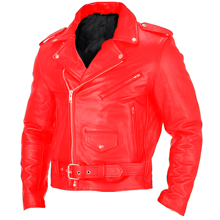 Brandon Biker Jacket with Multiple Pockets for Men, view 3 - Elena Harper