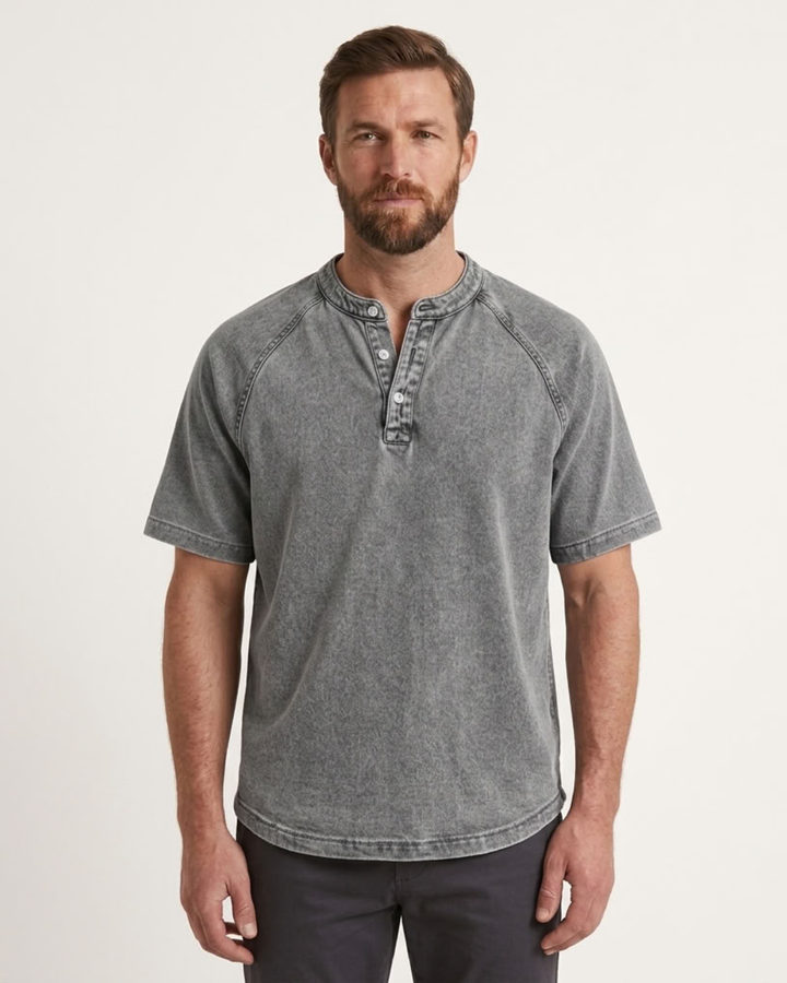 Vintage Henley T-Shirt For Men