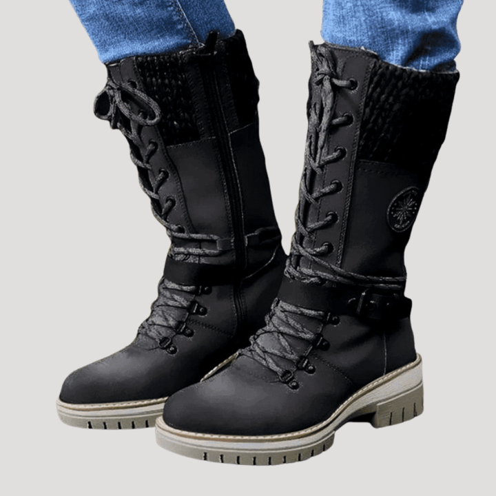 Women's Mid-Calf Winter Lace-Up Boots