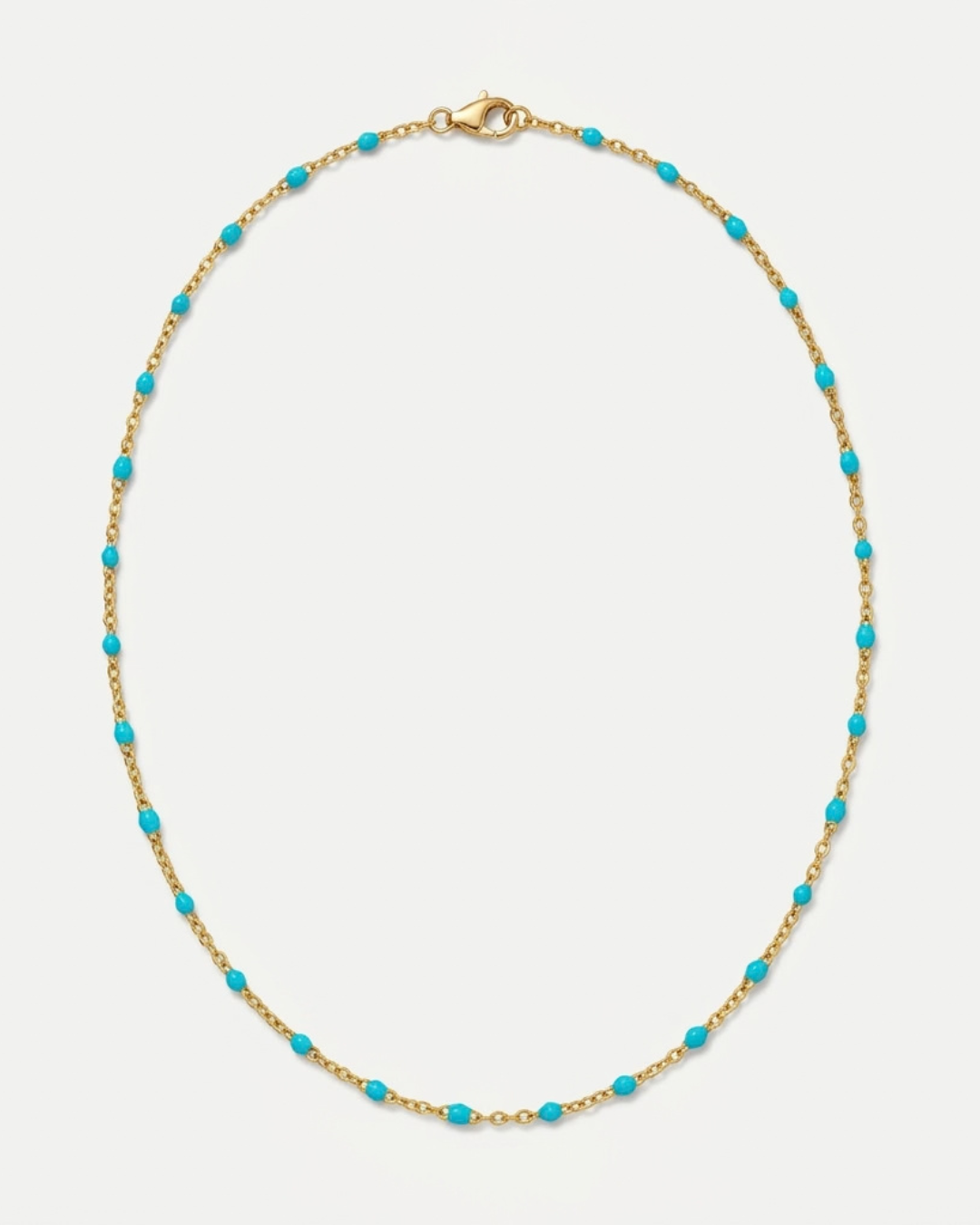 Golden Chain Necklace with Colorful Stones for Men