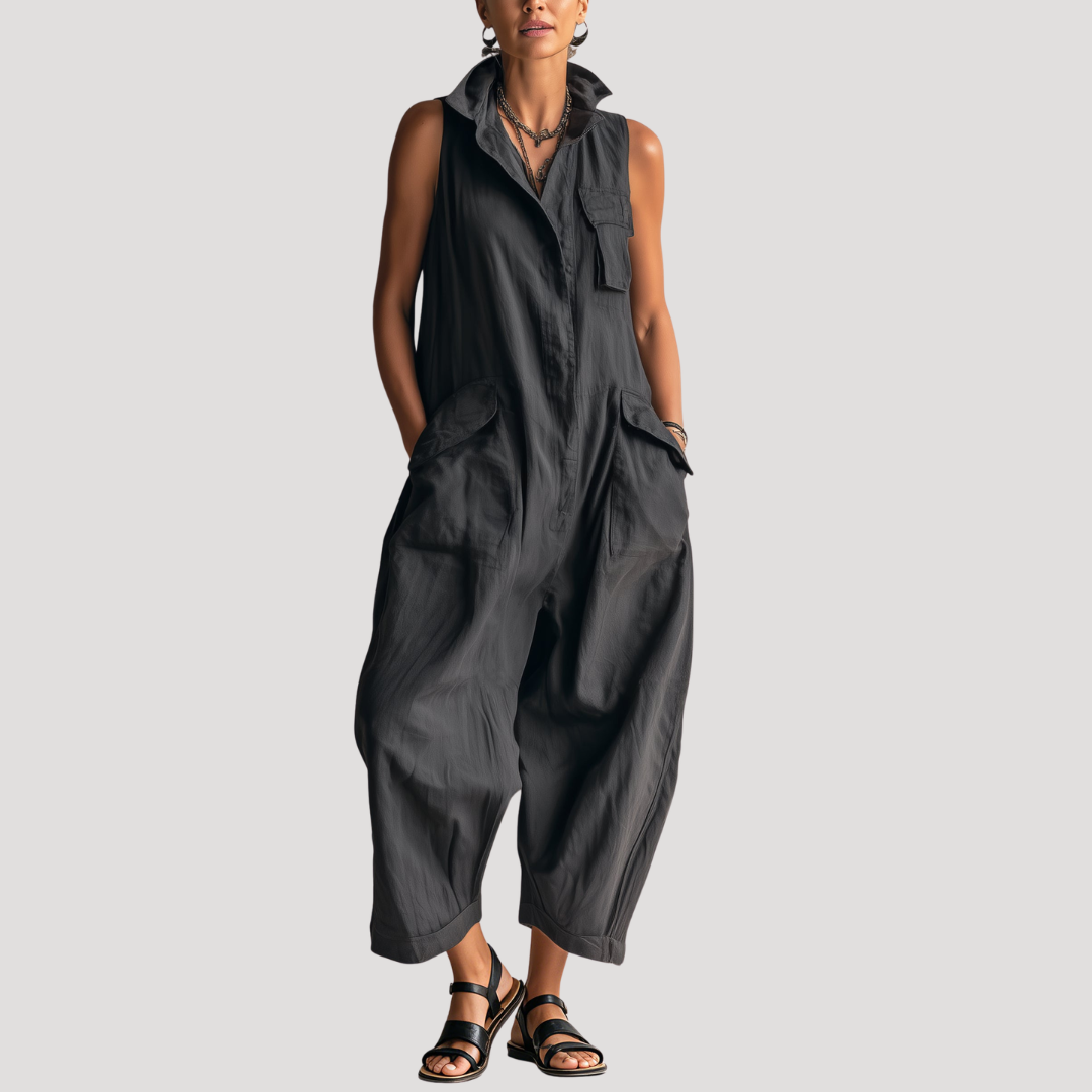 Loose-Fitting Sleeveless Jumpsuit for Women