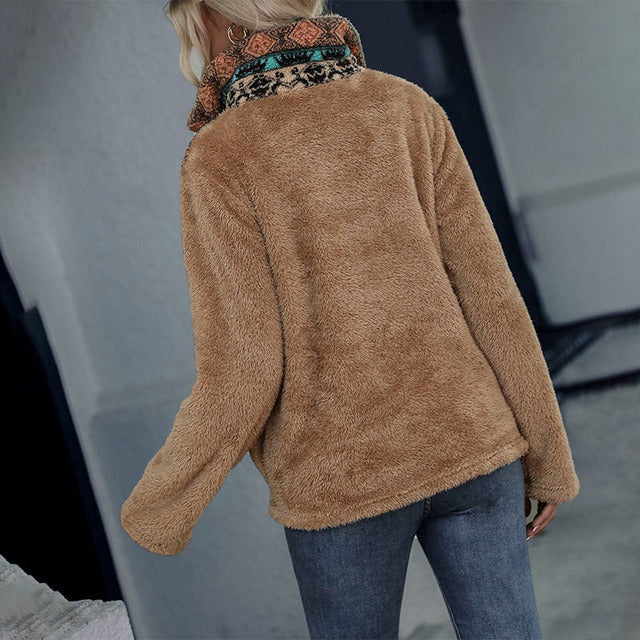 Casual Printed Geometric Pullover