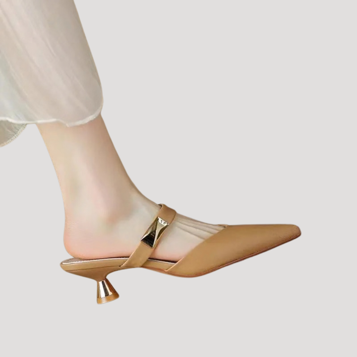 Women's Pointed Toe Heeled Mules