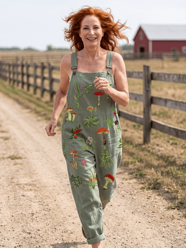 Emma & Rose Cape Town Amelie™ Field Strap Jumpsuit, stylish beige jumpsuit with adjustable straps and a relaxed fit.