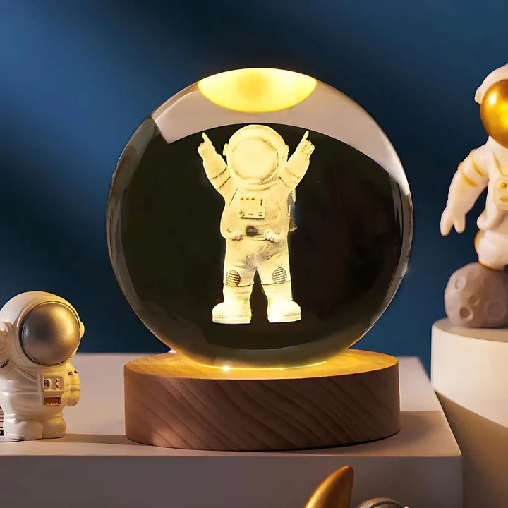 Glowing Crystal Ball with 3D Engraving Night Light