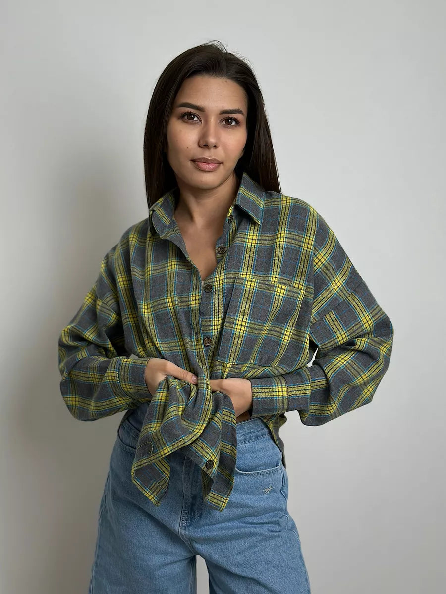 Caitlin - Checked Flannel Shirt