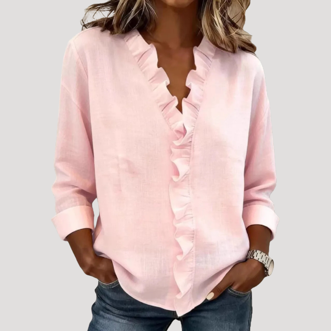 Elegant Women's Ruffled Blouse