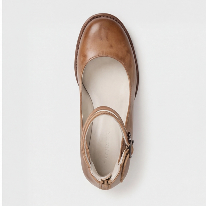 Summer Elegant Retro Ankle Strap Heels, view 3 - Elena Harper