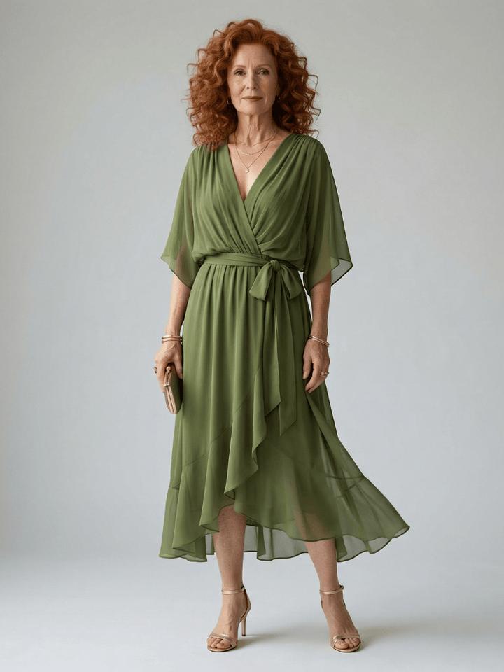 Elric™  |  Light Drape Midi Dress