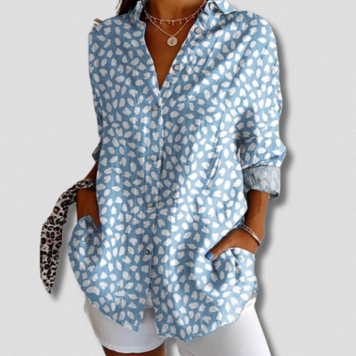 Fallon | Long Sleeve Floral Button-Down Shirt