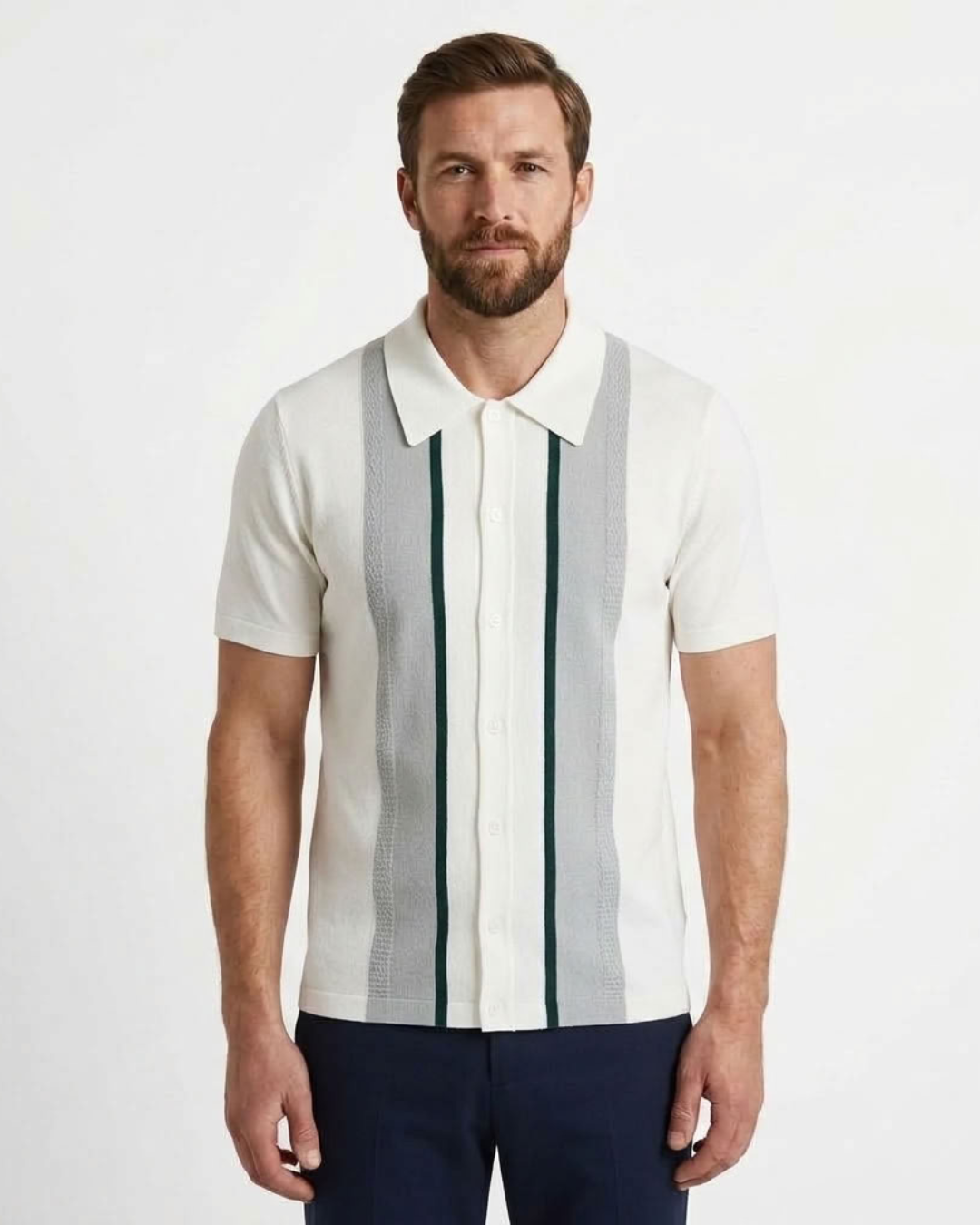 Tailored Two-Button Polo Shirt For Men