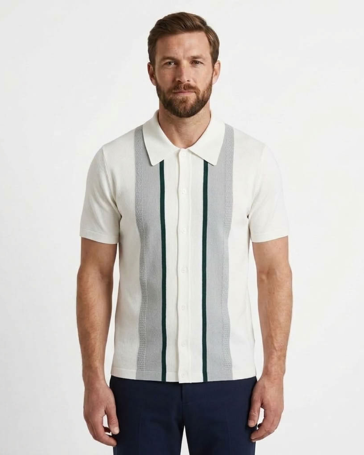 Tailored Two-Button Polo Shirt For Men