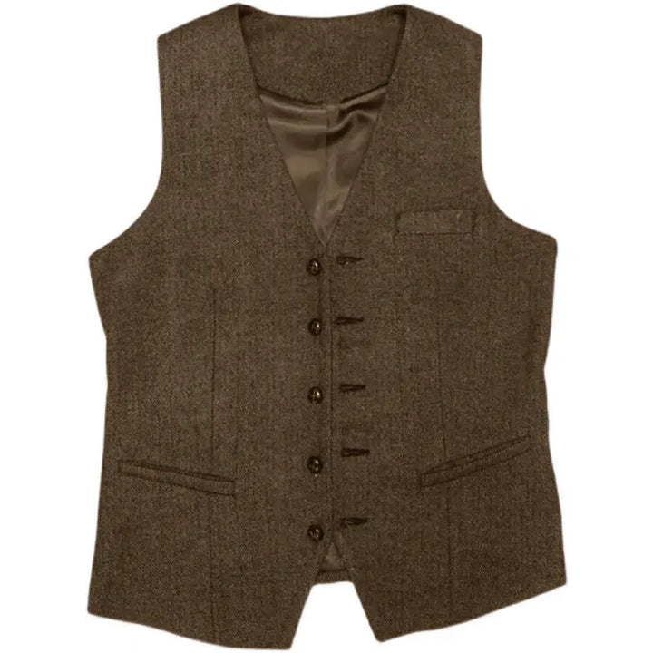 Harrington Oxford Men Wedding Three‑Piece Suit Tweed, view 7 - Elena Harper