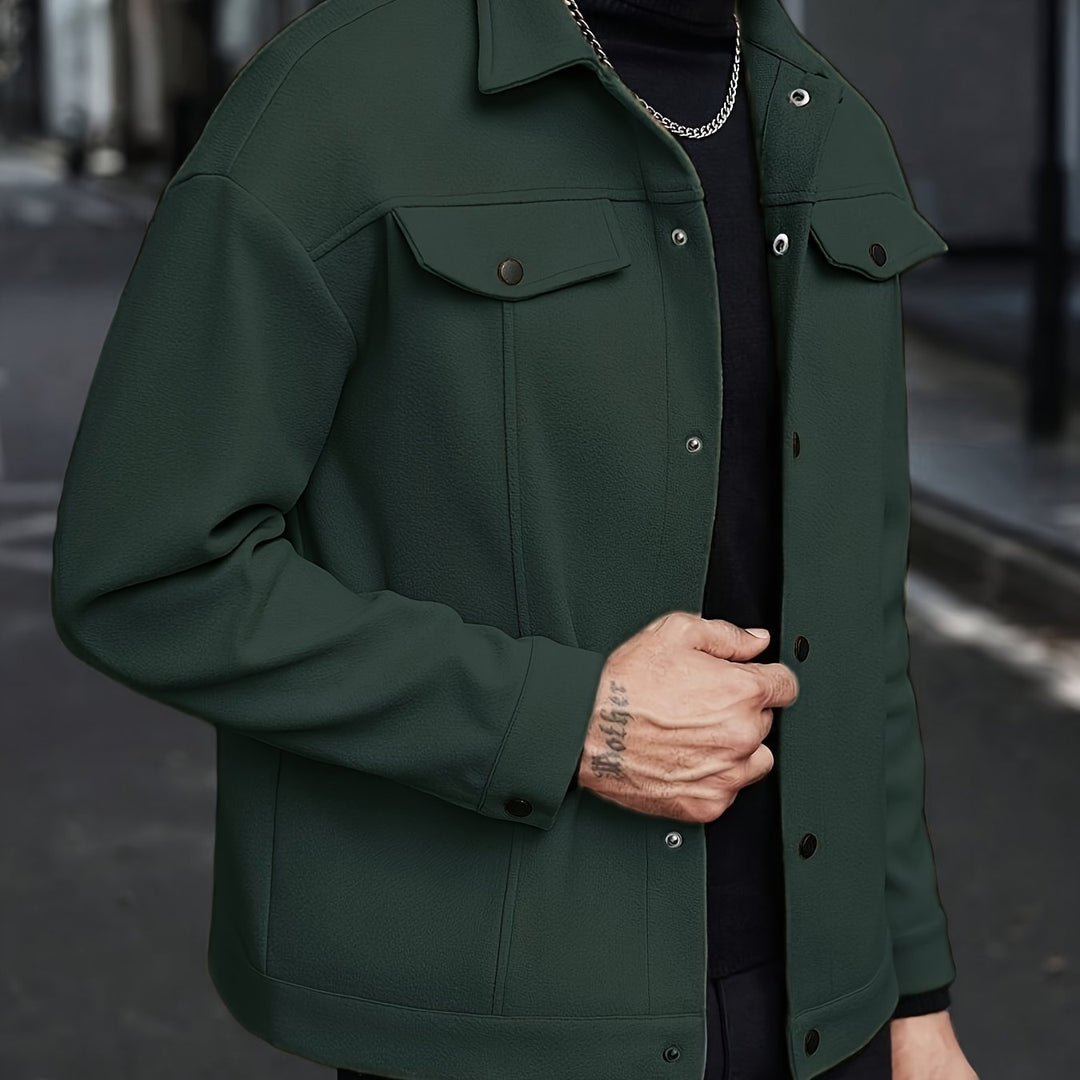 LAURENT MONACO | TEXTURED BUTTON-UP JACKET FOR MEN