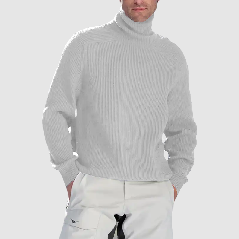Men's Ribbed Roll Neck Jumper – Kellen