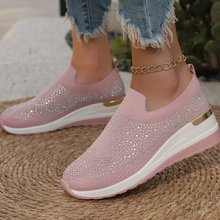 Genovefa Sparkling Women's Slip-On Sneakers, view 4 - Elena Harper