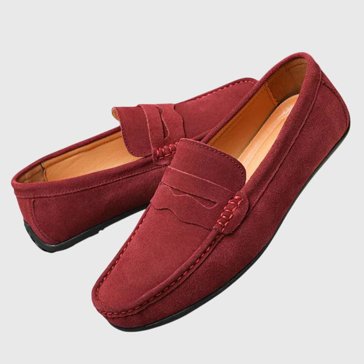 KATY – SUEDE PENNY LOAFERS