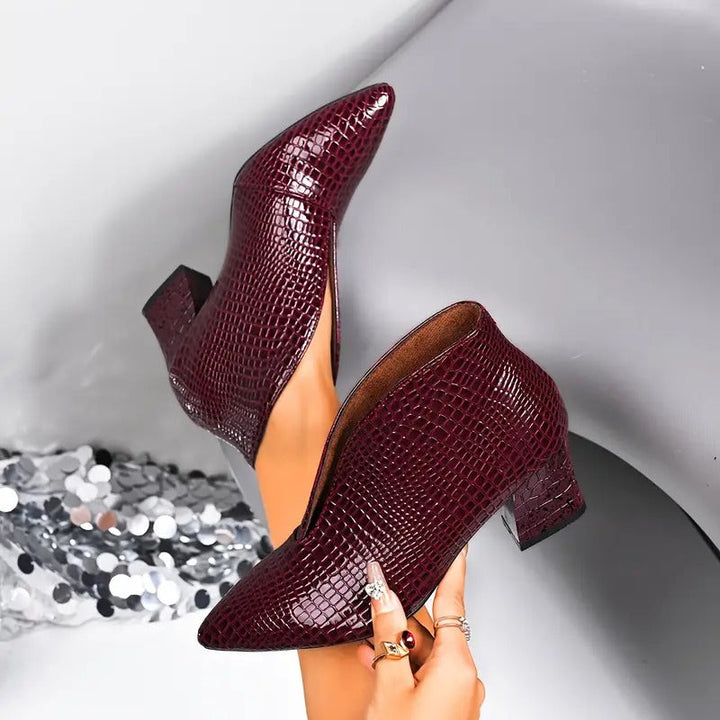 Leonilda Elegant Ankle Boots with V-Cut, view 5 - Elena Harper