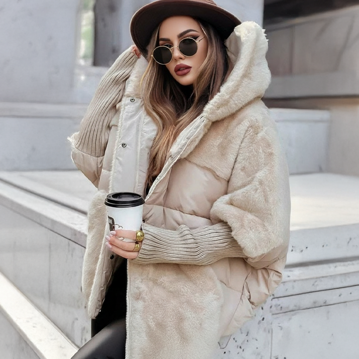 Seraphina | Oversized Puffer Jacket with Hood and Soft Faux Fur Insulation