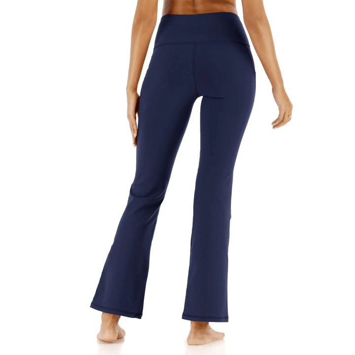 Soft Stretch High-Waisted Flared Trousers