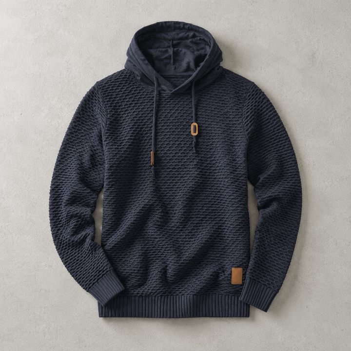 Bormio Basket-Weave Pullover Hoodie - Elena Harper