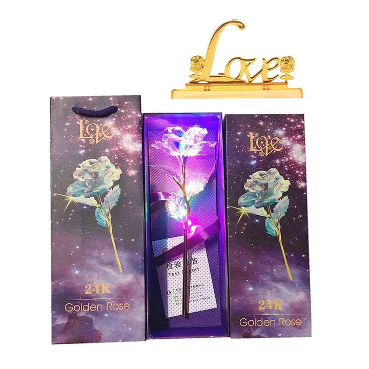 GlowPetal Colorful Crystal Rose, view 3 - Elena Harper