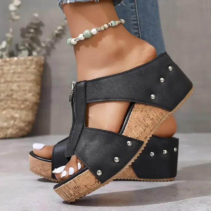 Aurea Orthopedic Wedge Sandal, view 5 - Elena Harper