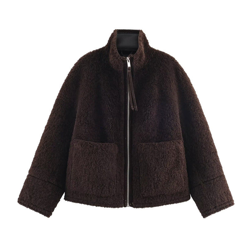 Women's Fleece Jacket with Front Closure - Signe