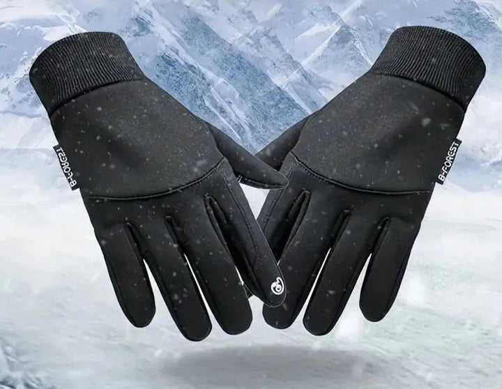 Fleece Gloves Black Wind and Waterproof Ideal for Winter Activities, view 3 - Elena Harper