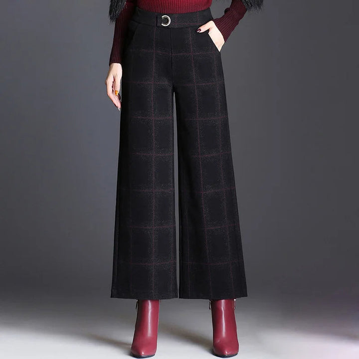Agnese Cozy Checkered Pants - Elena Harper