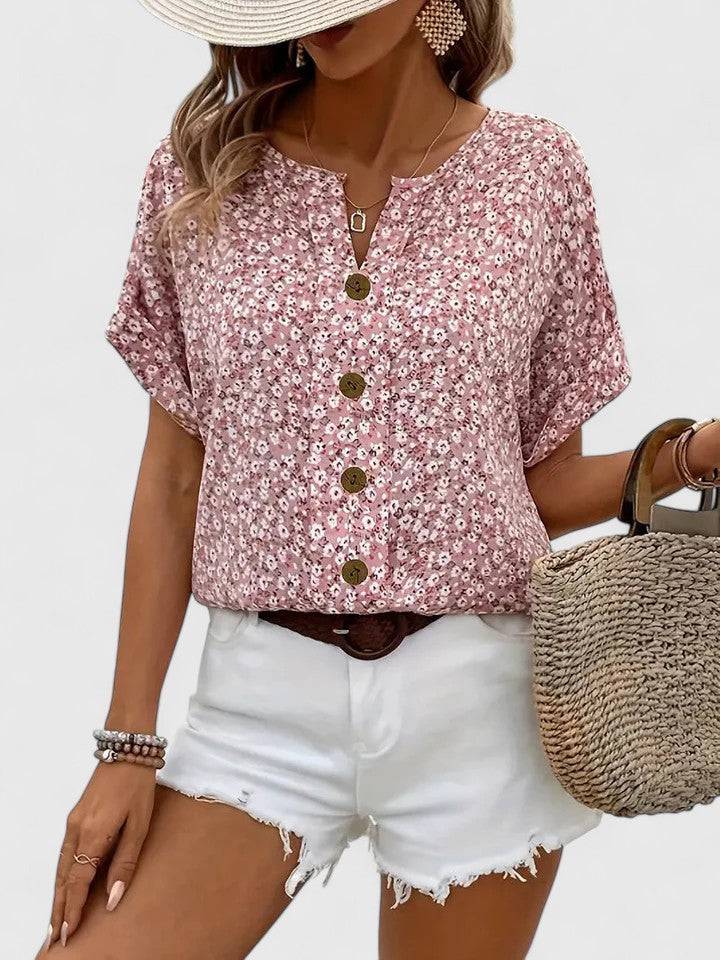 Sabine™  |  Elegant Floral Summer Top