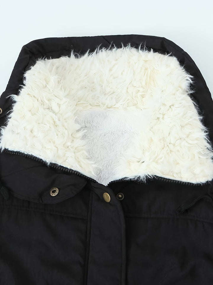 Sylvie - Short Women's Parka with Faux Fur Collar