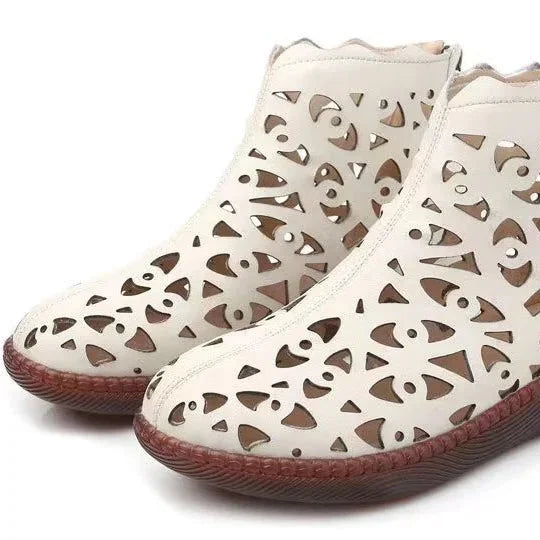 Cyra Retro Shoes with Cut-Out Patterns, view 8 - Elena Harper