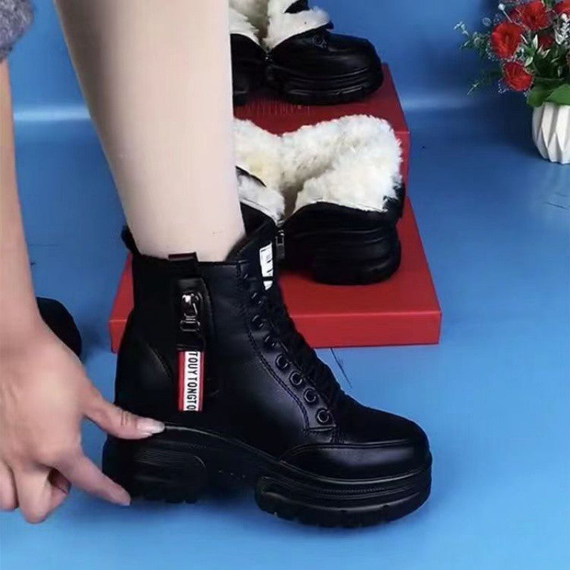 Greta Warm Leather Boots, view 6 - Elena Harper