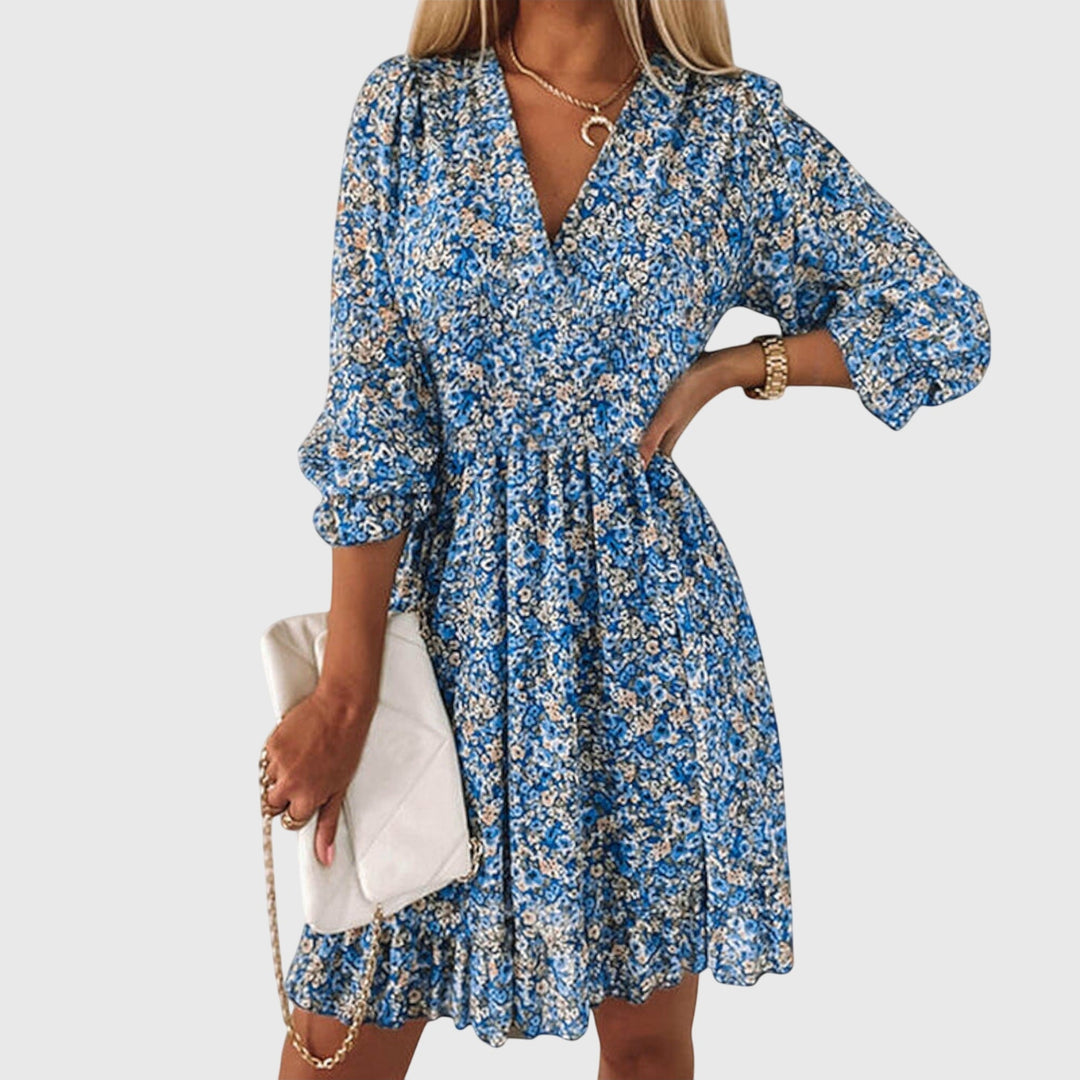Elisa™  |  Floral Puff Sleeve Dress