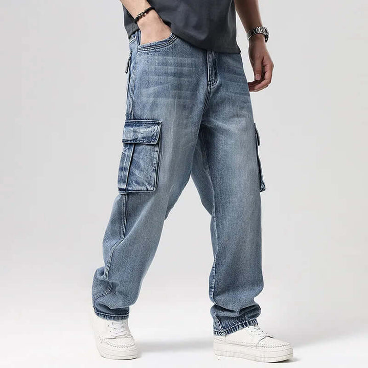 Men's Retro Multi-Pocket Cargo Pants - Elena Harper