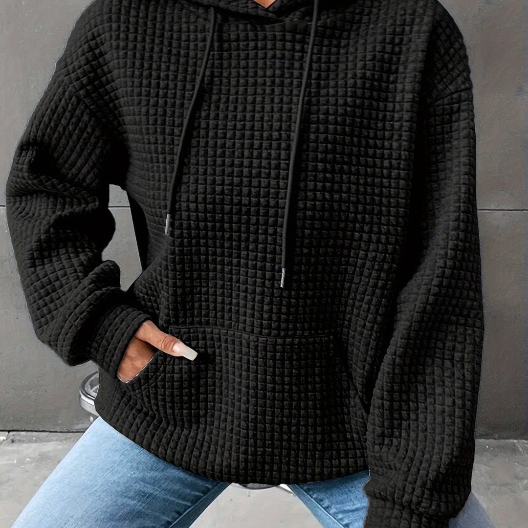 Serena Cozy Textured Hoodie, view 6 - Elena Harper