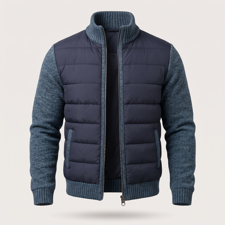 Liam | Sporty and Warm Men's Puffer Jacket with Fleece Sleeves