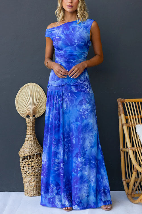 Diana Elegant Printed Maxi Dress, view 2 - Elena Harper