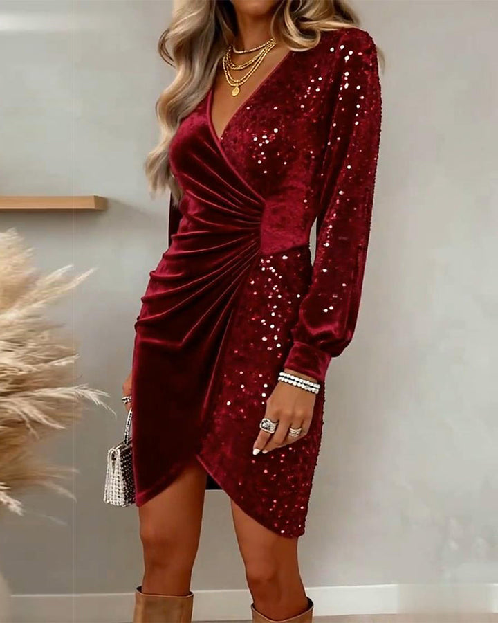 Vani™ | Elegant Sequin Party Dress