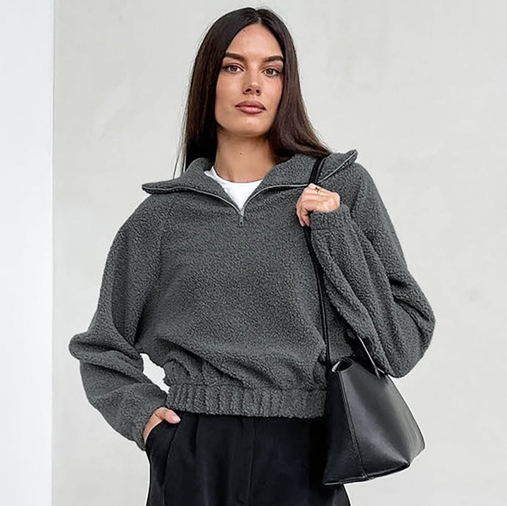 Women's Fleece Textured Jacket - Ervaya