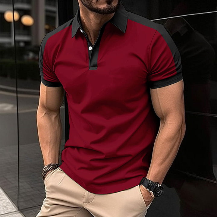 Lincoln Sherwood Colorblock Short Sleeve Polo Shirt For Men, view 10 - Elena Harper