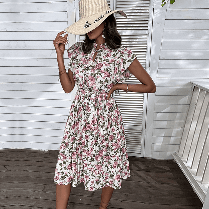 Women's Floral Print Midi Dress