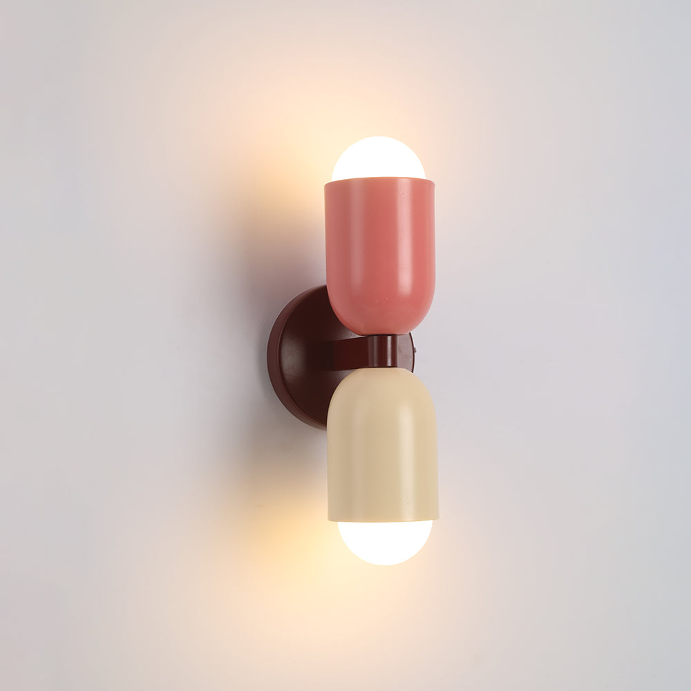 Colorful Double-Headed Wall Sconce – Modern Design