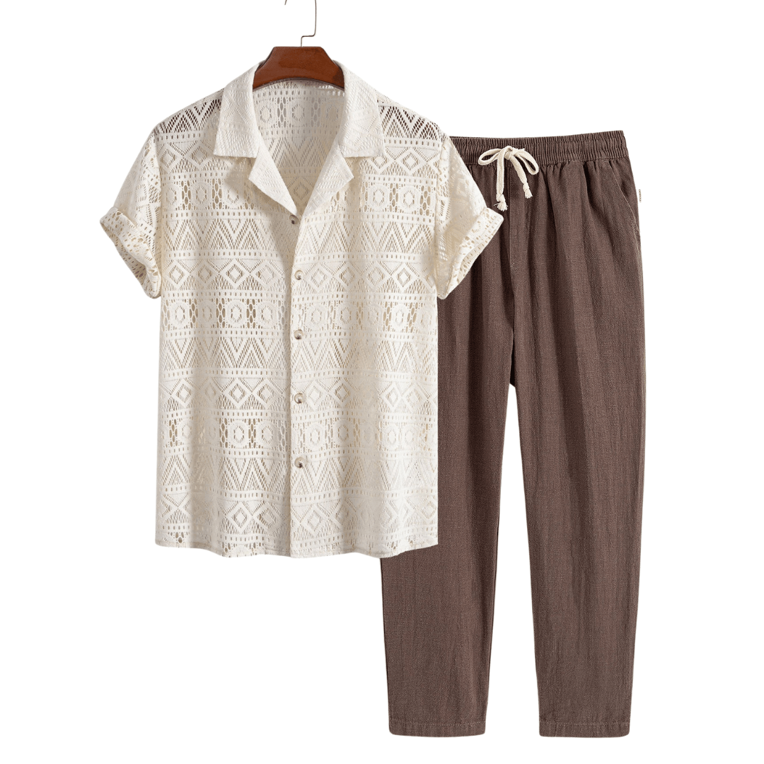 Emma & Rose Manhattan Onno™ summer polo set with two-piece design, featuring a stylish polo shirt and matching shorts for boys.