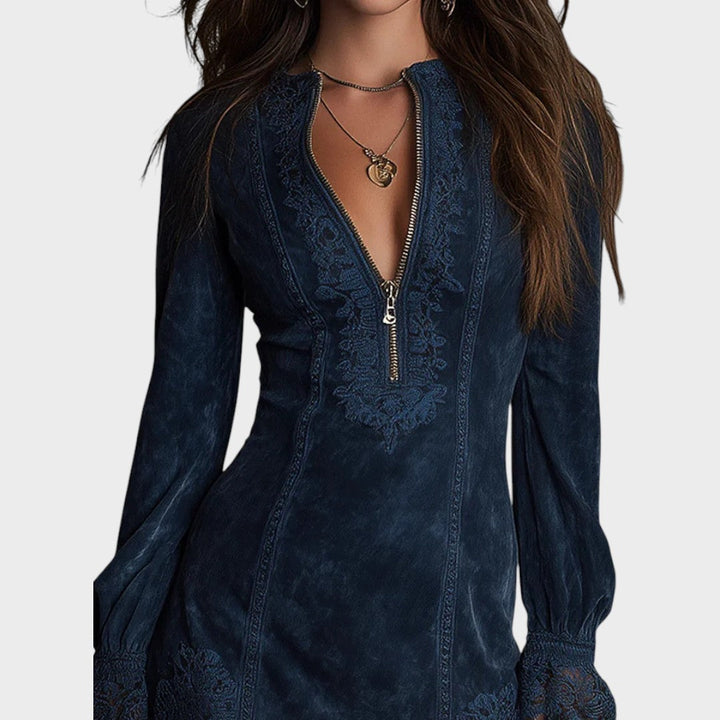 Débora™  |  Mini Velvety Dress Lace