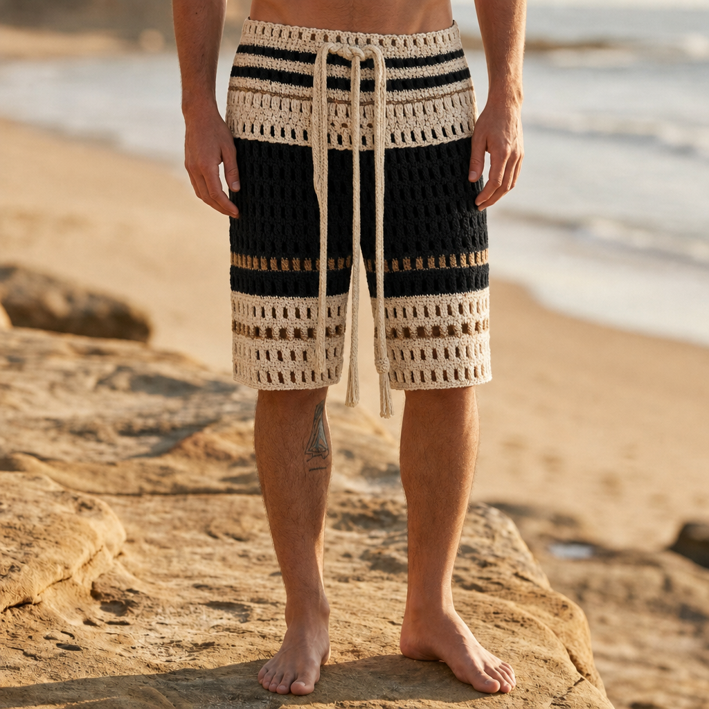 Almeria Crochet Knit Shorts