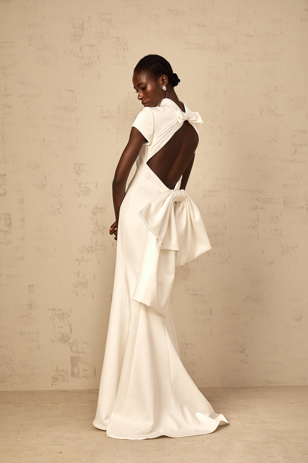 Anelis Statement Bow Mermaid Maxi Dress, view 5 - Elena Harper