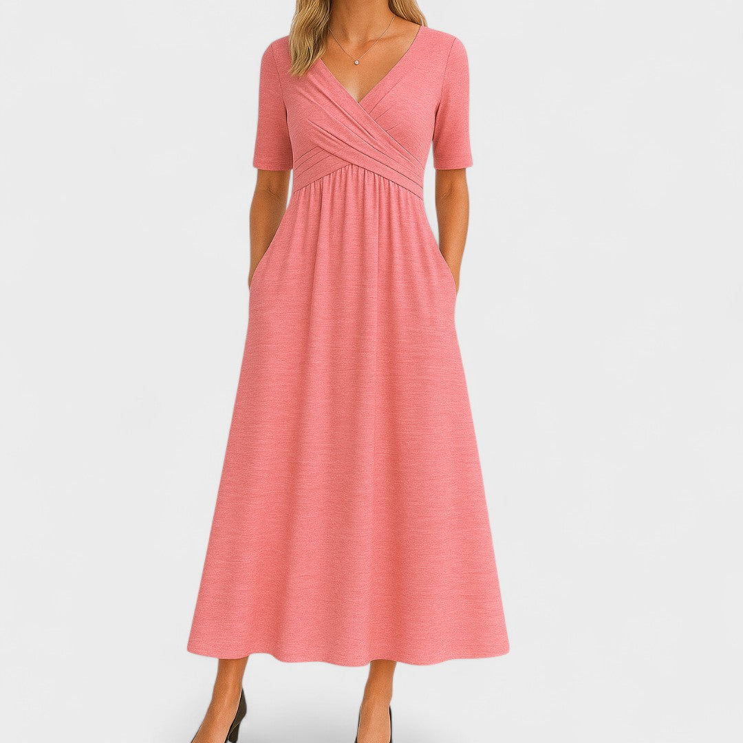 Phoebe Elegant Midi Dress, view 7 - Elena Harper
