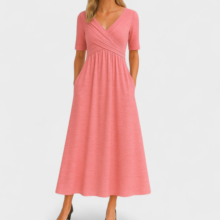 Phoebe Elegant Midi Dress, view 7 - Elena Harper